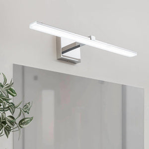 Chandelierias-Minimalist Modern Linear Dimmable LED Vanity Light-Wall Light-Chrome-