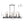 Chandelierias-Modern 10-Light Clear Balloon Glass Linear Island Chandelier-Chandeliers-Black-10 Bulbs