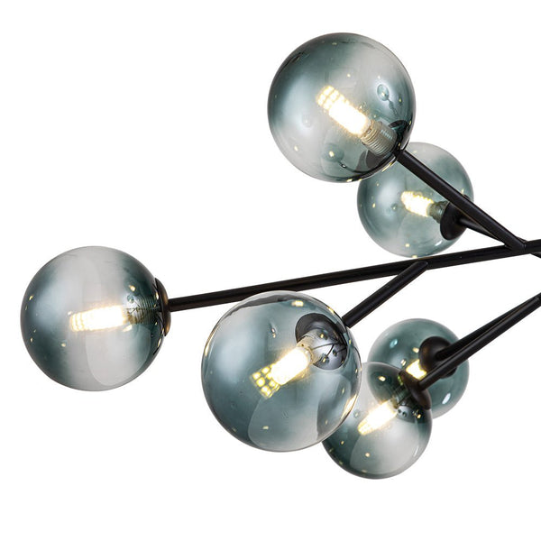 Chandelierias-Modern 15-Light Gradient Glass Globe Branch Chandelier-Chandeliers-Gold-15 Bulbs