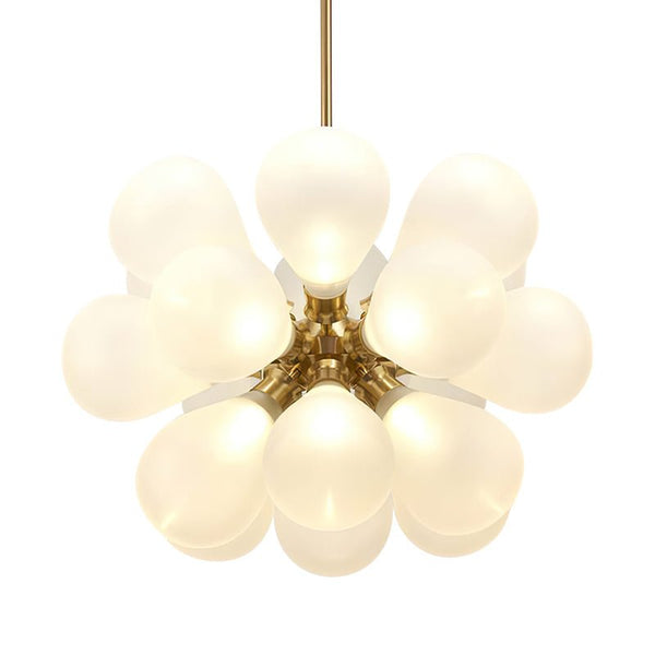 Chandelierias-Modern 18-Light Glass Cluster Chandelier-Chandelier-Opal Bubbles-