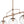 Chandelierias-Modern 3-Light Glass Globe Linear Chandelier-Chandelier--