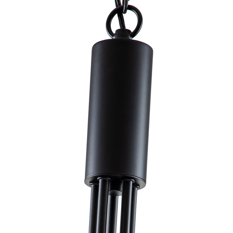 Chandelierias-Modern 5-Light Hand-blown Glass Bent Rod Chandelier-Chandeliers-Black-5 Bulbs