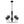 Chandelierias-Modern 5-Light Hand-blown Glass Bent Rod Chandelier-Chandeliers-Black-5 Bulbs