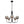 Chandelierias-Modern 5-Light Hand-blown Glass Bent Rod Chandelier-Chandeliers-Black-5 Bulbs