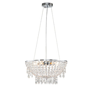 Chandelierias-Modern 6-Light Round Crystal Chandelier-Chandeliers--