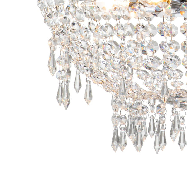 Chandelierias-Modern 6-Light Round Crystal Chandelier-Chandeliers--