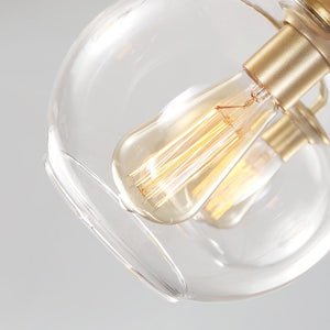 Chandelierias-Modern 7-Light Sculptural Glass Globe Chandelier-Chandelier-Brass-