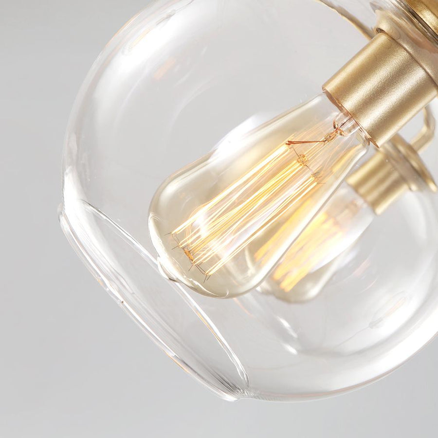 Chandelierias-Modern 7-Light Sculptural Glass Globe Chandelier-Chandelier-Brass-