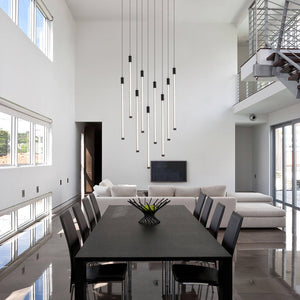 Chandelierias-Modern 9-Light Dimmable Strip LED Cylinder Chandelier-Chandelier-Black (Pre-order)-