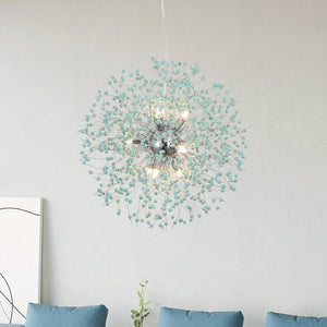 Chandelierias-Modern 9-Light Turquoise Firework Chandelier-Chandelier--