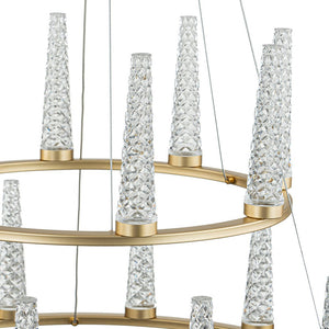 Chandelierias-Modern Acrylic Shade Dimmable LED Wagon Wheel Chandelier-Chandeliers-20-Light (Pre-order & Arrive in 3 Weeks)-