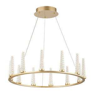 Chandelierias-Modern Acrylic Shade Dimmable LED Wagon Wheel Chandelier-Chandeliers-20-Light (Pre-order & Arrive in 3 Weeks)-