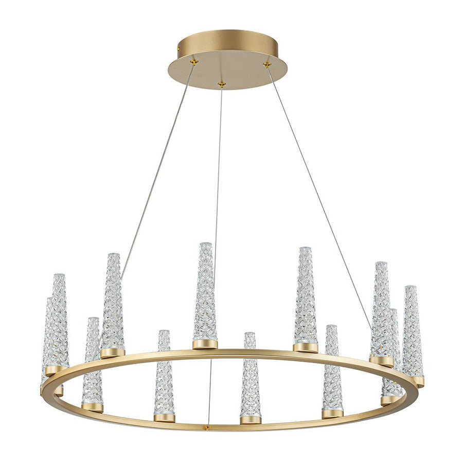 Chandelierias-Modern Acrylic Shade Dimmable LED Wagon Wheel Chandelier-Chandeliers-20-Light (Pre-order & Arrive in 3 Weeks)-