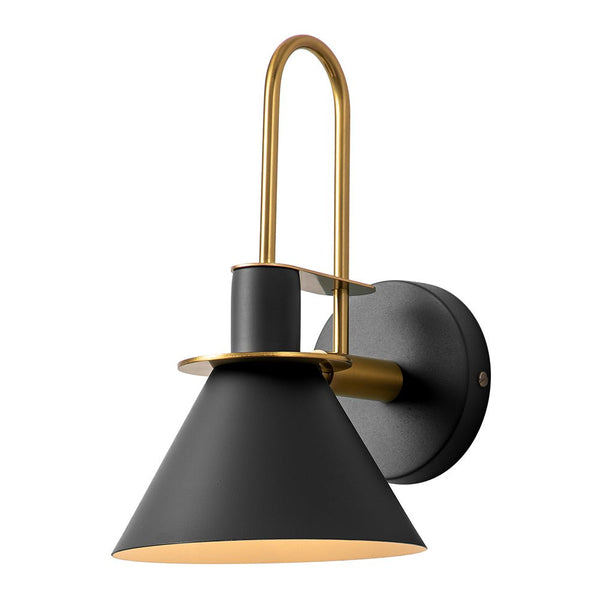 Chandelierias-Modern Bedroom Matte Black Wall Sconce-Wall Light-Black-