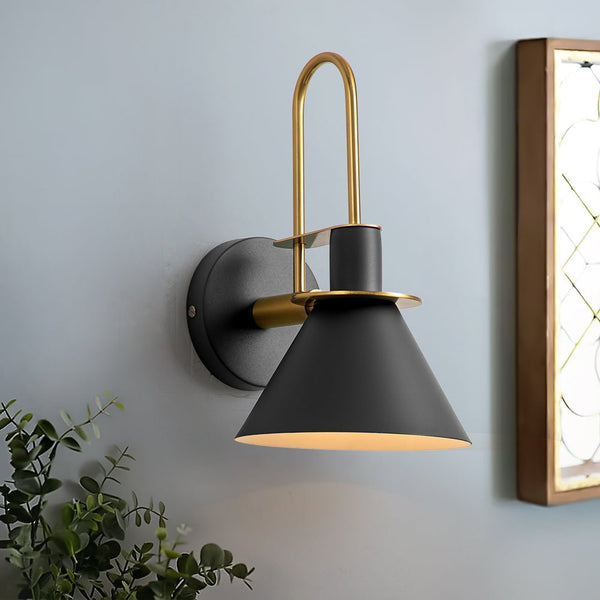 Chandelierias-Modern Bedroom Matte Black Wall Sconce-Wall Light-Black-