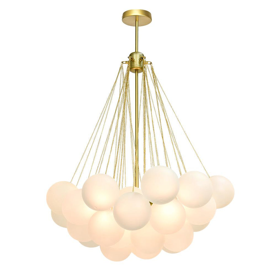 Chandelierias-Modern Cluster Frosted Bubble Chandelier-Chandelier-37 Bubbles-