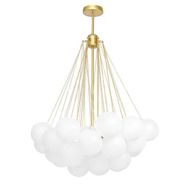 Chandelierias-Modern Cluster Frosted Bubble Chandelier-Chandelier-37 Bubbles-