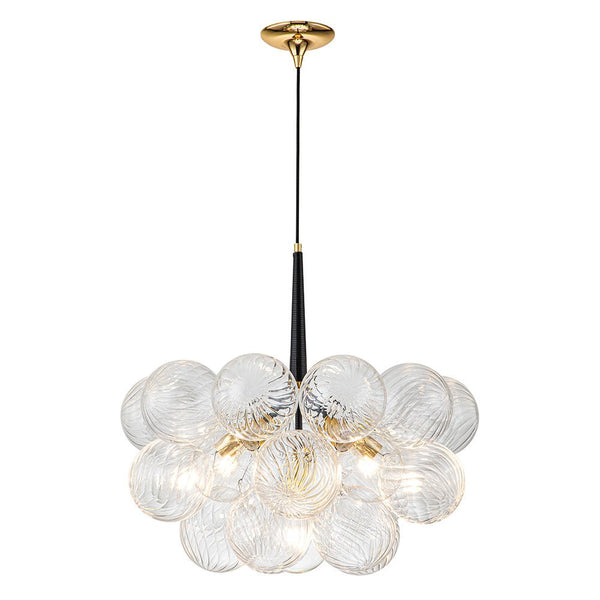 Chandelierias-Modern Cluster Swirl Glass Globe Bubble Chandelier-Chandelier-White-6 Bulbs