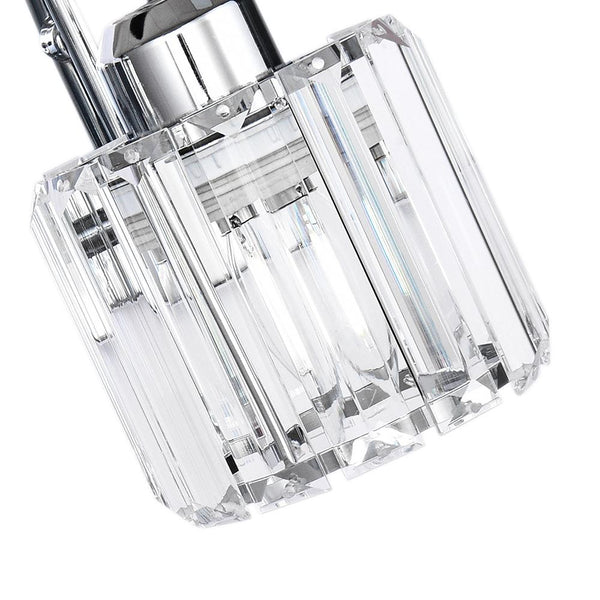 Chandelierias-Modern Crystal Vanity Light Bathroom Fixture-Wall Light-3 Bulbs-Chrome