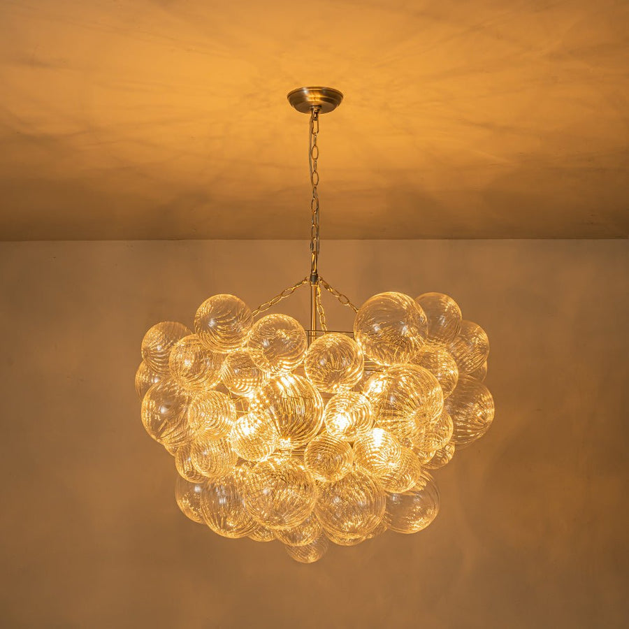 Chandelierias-Modern Decorative Cluster Bubble Chandelier-Chandelier-8 Bulbs-Brass