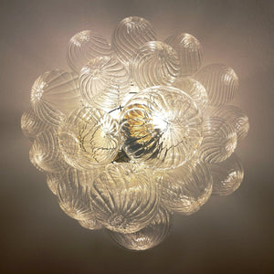 Chandelierias-Modern Decorative Swirled Glass Cluster Bubble Semi-Flush Mount-Semi Flush--
