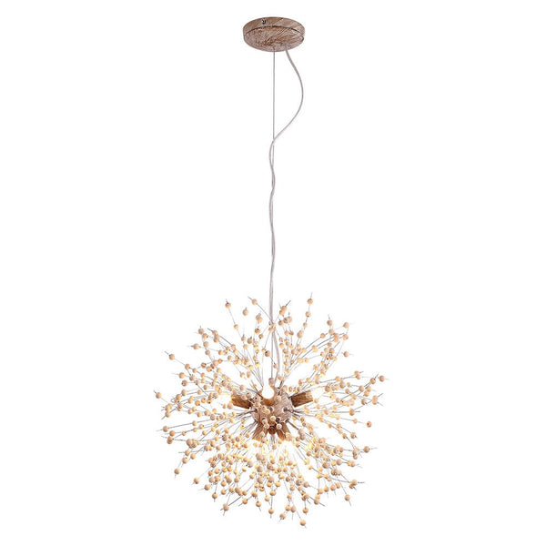 Chandelierias-Modern Decorative Wood Beads Firework Chandelier-Chandelier-9 Bulbs-