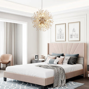 Chandelierias-Modern Decorative Wood Beads Firework Chandelier-Chandelier-9 Bulbs-