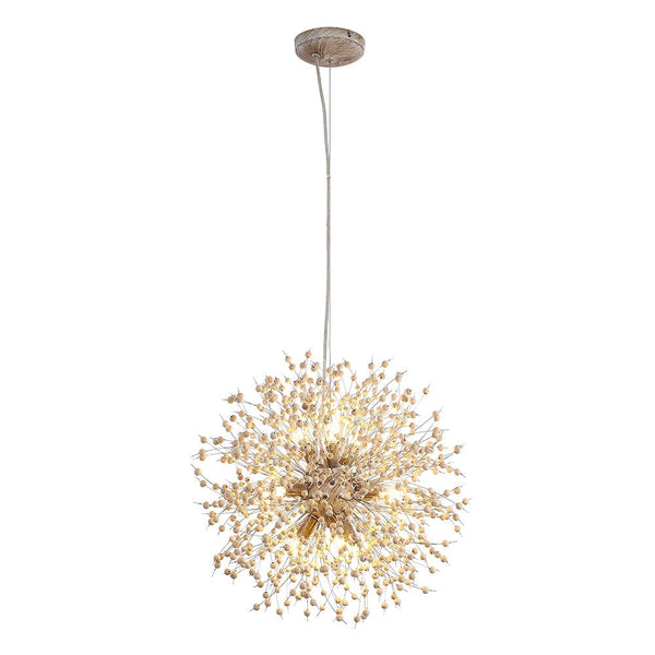 Chandelierias-Modern Decorative Wood Beads Firework Chandelier-Chandelier-9 Bulbs-