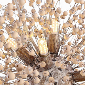 Chandelierias-Modern Decorative Wood Beads Firework Chandelier-Chandelier-9 Bulbs-