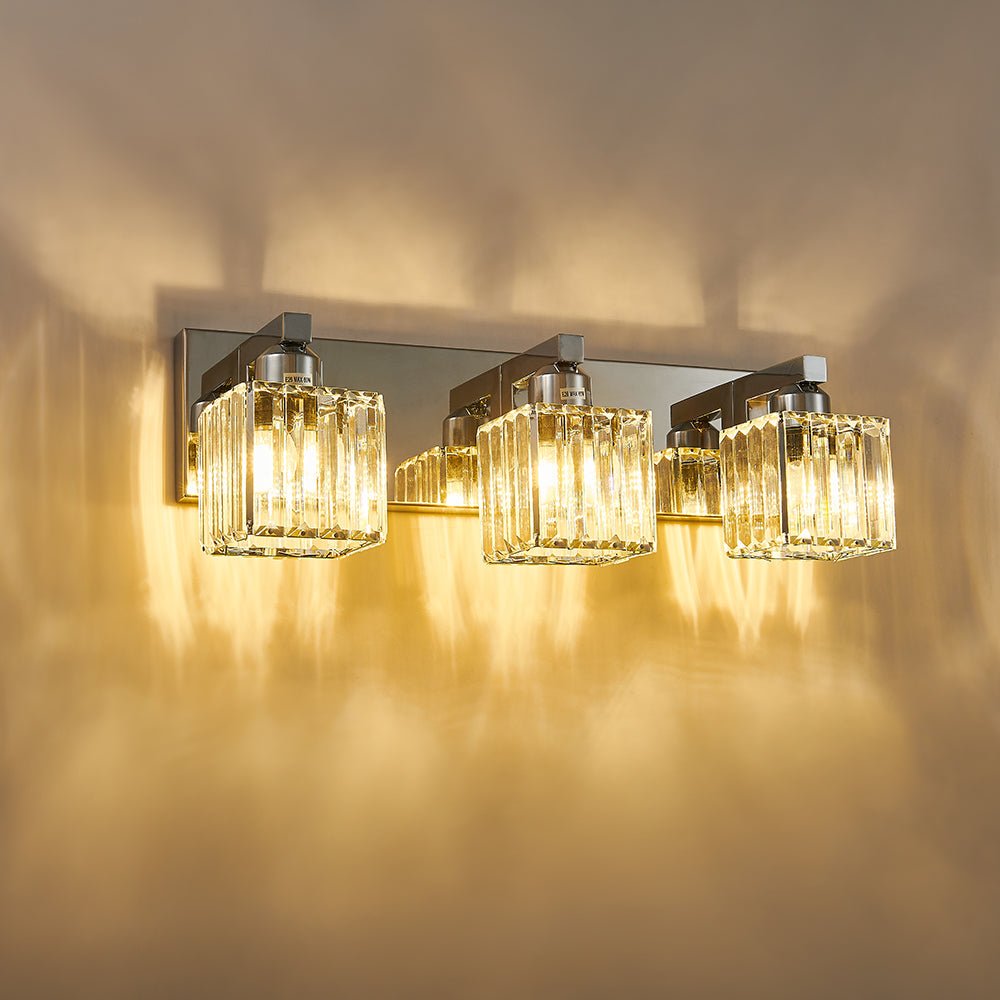 Modern Dimmable Crystal Bathroom Vanity Light Chandelierias