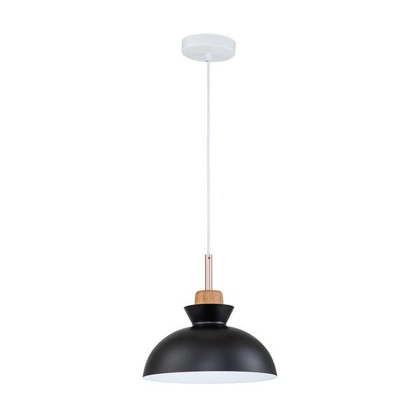 Chandelierias-Modern Dome Hanging Pendant Light-Pendant-Black-