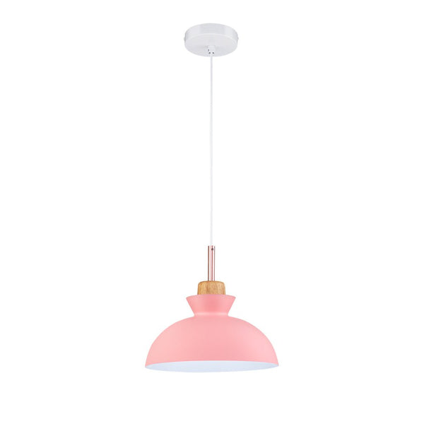 Chandelierias-Modern Dome Hanging Pendant Light-Pendant-Pink-