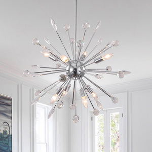 Chandelierias-Modern Faceted Beads Sputnik Sphere Chandelier-Chandelier-Chrome-8 Bulbs