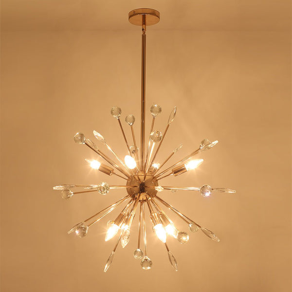 Chandelierias-Modern Faceted Beads Sputnik Sphere Chandelier-Chandelier-Chrome-8 Bulbs