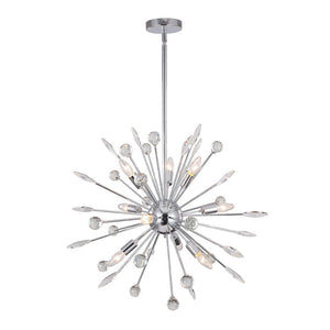 Chandelierias-Modern Faceted Beads Sputnik Sphere Chandelier-Chandelier-Chrome-9 Bulbs