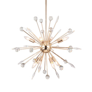 Chandelierias-Modern Faceted Beads Sputnik Sphere Chandelier-Chandelier-Gold-9 Bulbs