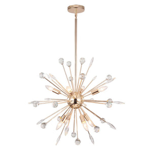 Chandelierias-Modern Faceted Beads Sputnik Sphere Chandelier-Chandelier-Gold-9 Bulbs