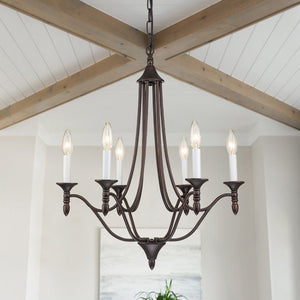 Chandelierias-Modern Farmhouse 6-Light Candle Style Chandelier-Chandeliers-Oil Rubbed Bronze-