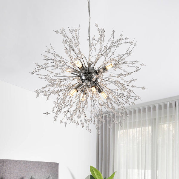 Chandelierias-Modern Firework Crystal-Like Chandelier-Chandelier-Brass-8 Bulbs