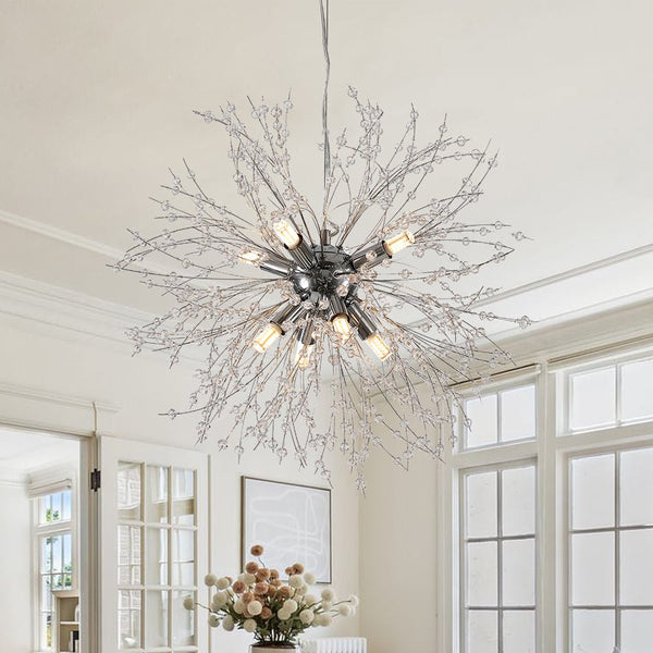 Chandelierias-Modern Firework Crystal-Like Chandelier-Chandelier-Chrome-8 Bulbs