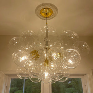 Chandelierias-Modern Glass Bubble Cluster Chandelier-Chandelier-White-6 Bulbs