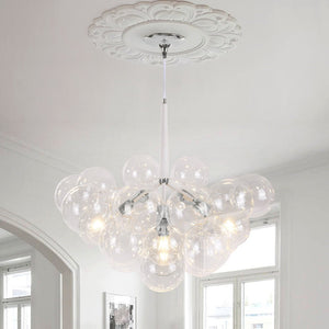 Chandelierias-Modern Glass Cluster Bubble Chandelier-Chandelier-White-6 Bulbs