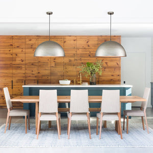 Chandelierias-Modern Hammered Metal Oversized Dome Pendant-Chandeliers-Antique Silver-