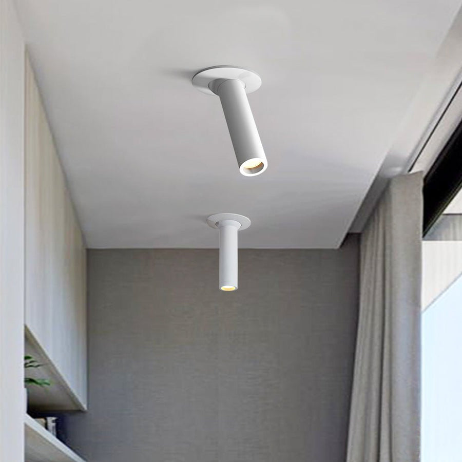 Chandelierias-Modern LED Cylinder Adjustable Ceiling Spotlights - Set Of 2-Spotlight-White *2-