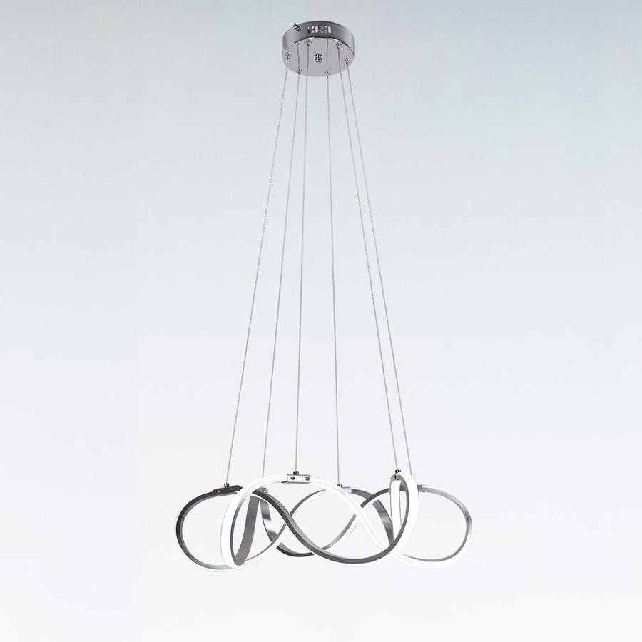 Chandelierias-Modern LED Draped Ribbon Chandelier-Chandelier-Chrome-