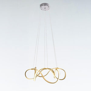 Chandelierias-Modern LED Draped Ribbon Chandelier-Chandelier-Gold-