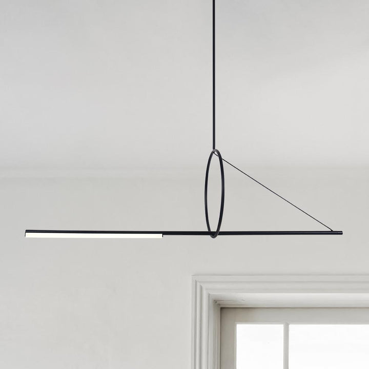 Chandelierias-Modern LED Hanging Linear Pendant Lighting-Pendant--