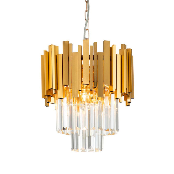 Chandelierias-Modern Luxury 3-Light Tiered Crystal Chandelier-Chandelier--