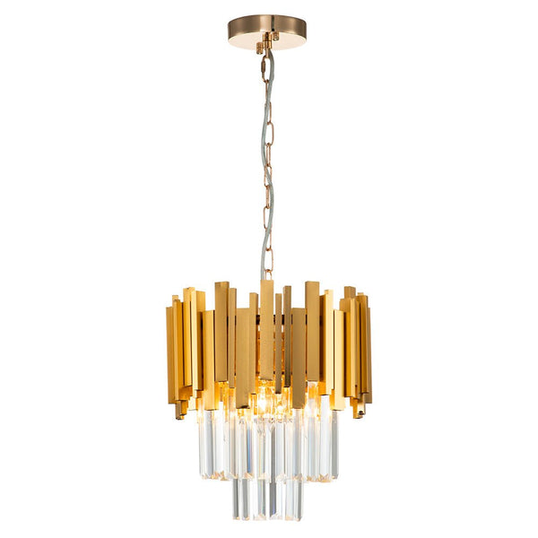 Chandelierias-Modern Luxury 3-Light Tiered Crystal Chandelier-Chandelier--