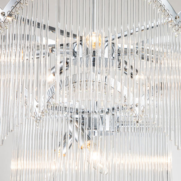 Chandelierias-Modern Luxury 8-Light Crystal Layered Chandelier-Chandeliers-Chrome-8 Bulbs